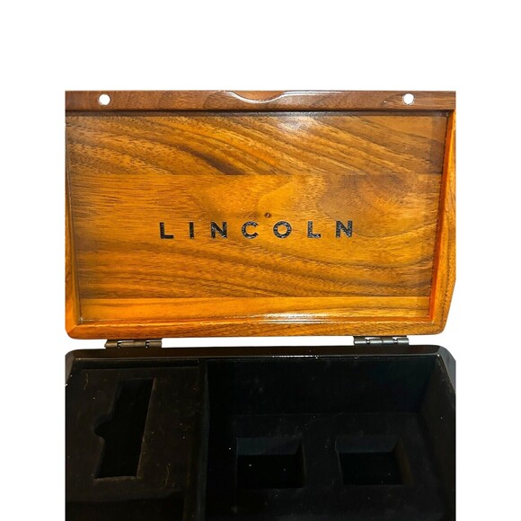 Lincoln Continental Limited Edition Black Walnut Jewelry Valet Box Hidden Drawer - Picture 3 of 14